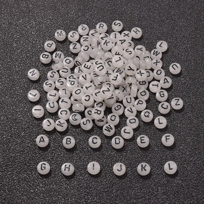 200 Pieces Per Pack Arylic Letter Beads