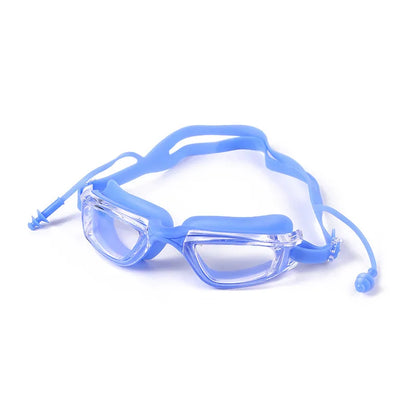 Adult Silicone One-Piece Earplugs Anti-Fog HD Flat Goggles Swimming Eyes Unisex Factory Direct Training