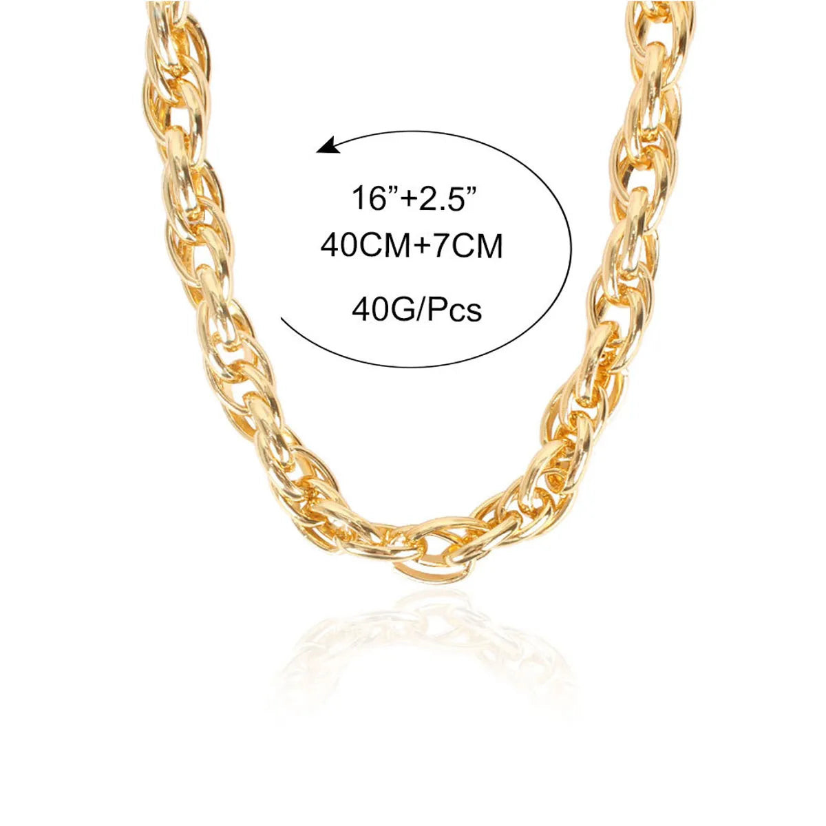 Fashion U Shape Alloy Plating Women's Necklace