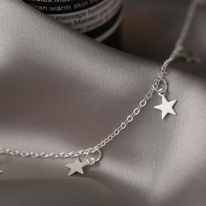 Alloy  Creative  Simple Five-Pointed Star Pendant Necklace