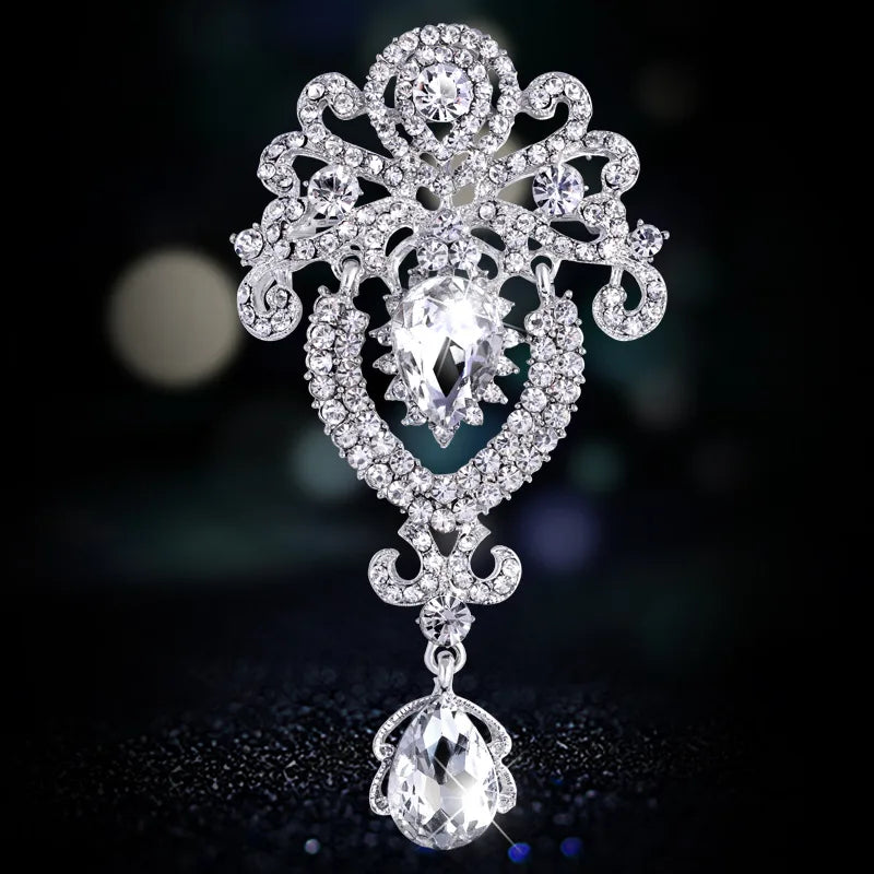 Fashion Crown Alloy Plating Women'S Brooches