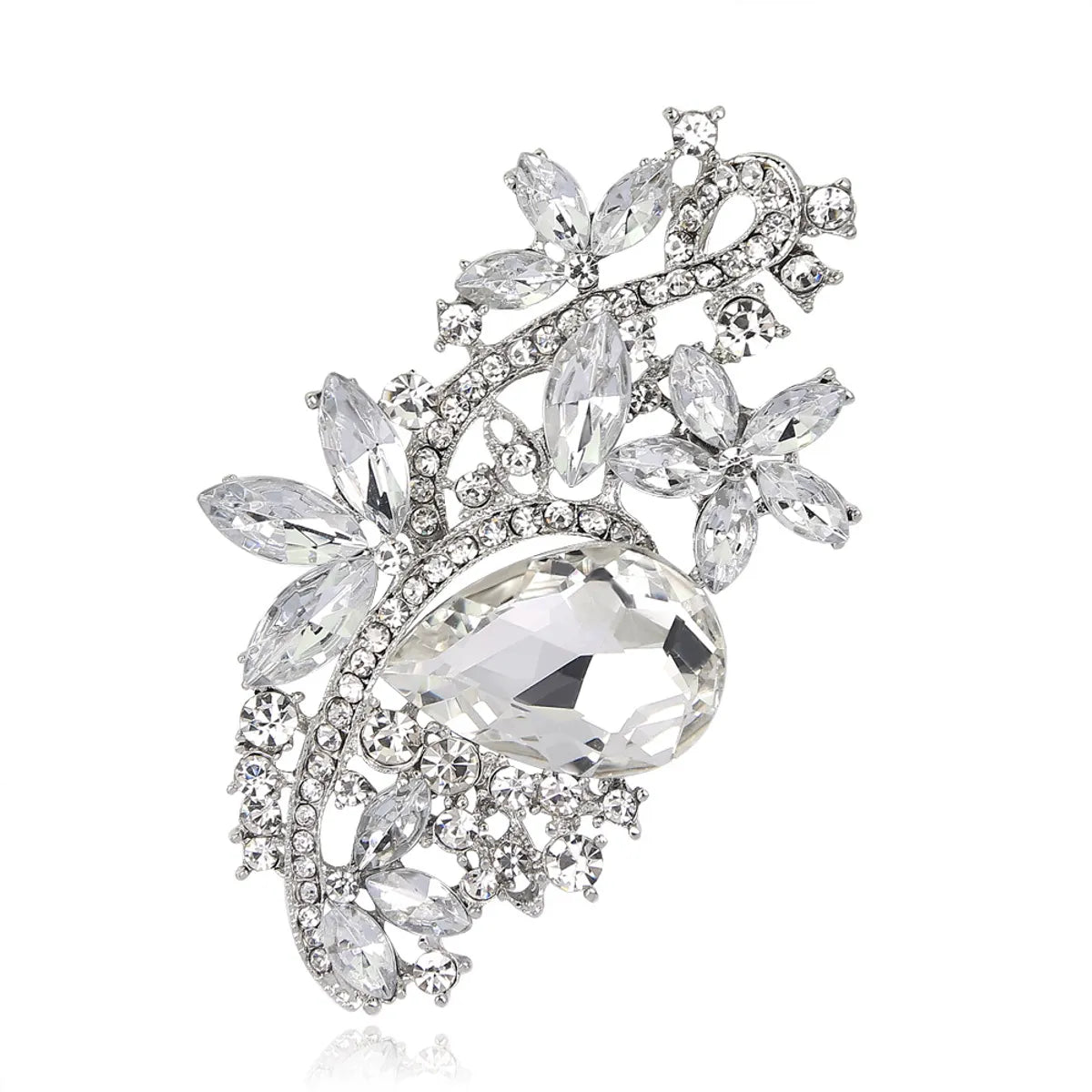 Alloy Fashion Flowers A Brooch  (White K Baaelan 008-F) Nhdr2673-White-K-Baaelan-008-F