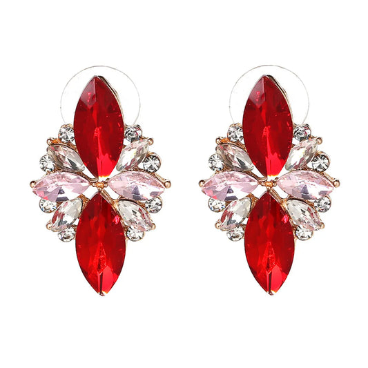 Alloy Fashion Flowers Earring  (red) Nhjj4074-red