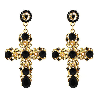 Alloy Fashion Geometric Earring  (black) Nhjj4065-black