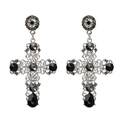 Alloy Fashion Geometric Earring  (black) Nhjj4065-black