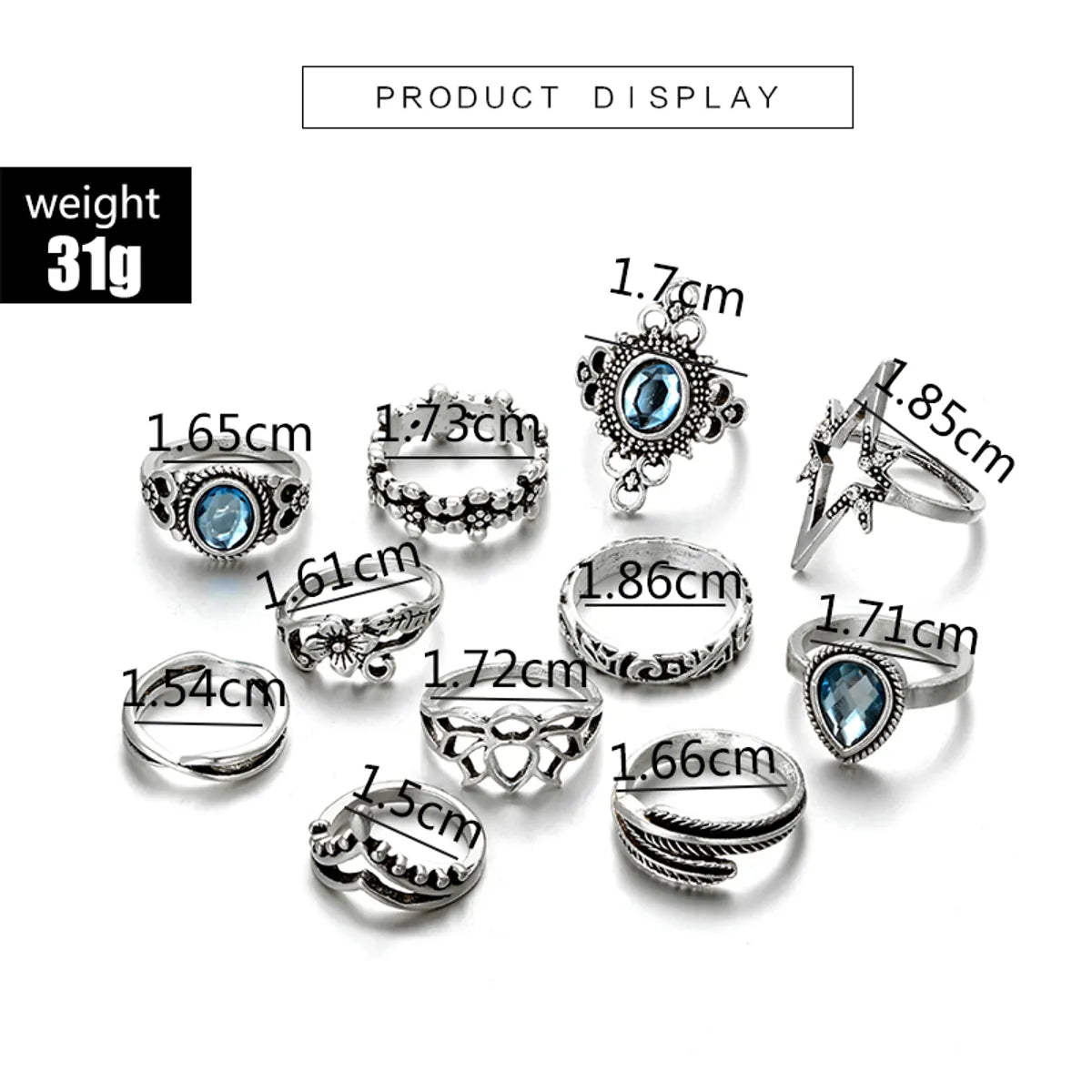 Alloy Fashion  Ring  (Monochrome) Nhgy2135-