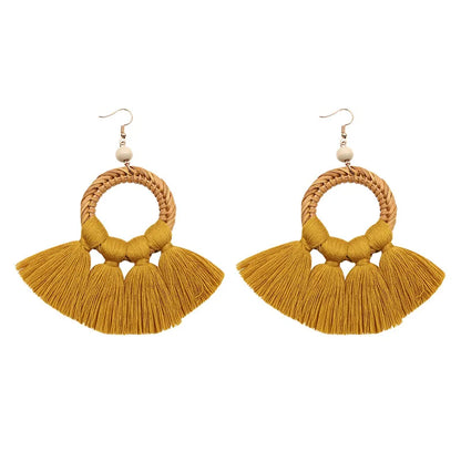 Alloy Fashion Tassel Earring  (Orange E68456)  Fashion Jewelry Nhuk0039-Orange-E68456