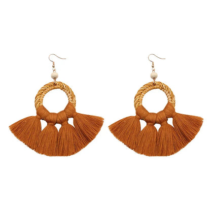 Alloy Fashion Tassel Earring  (Orange E68456)  Fashion Jewelry Nhuk0039-Orange-E68456