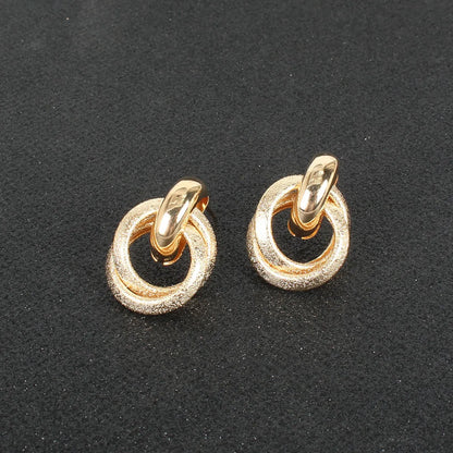 Alloy Geometric  Hollow Fashion All-match Earrings Wholesale