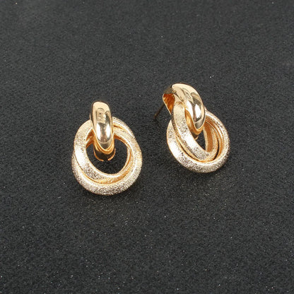 Alloy Geometric  Hollow Fashion All-match Earrings Wholesale