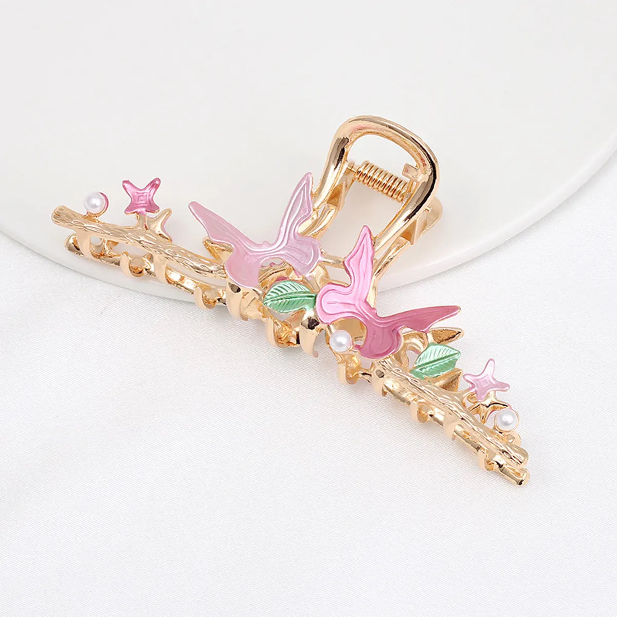 Alloy Hairpin Women'S Shark Clip Oversized Flower Flower Paint Tulip Shark Clip Hair Accessories High-Grade Grab Clip