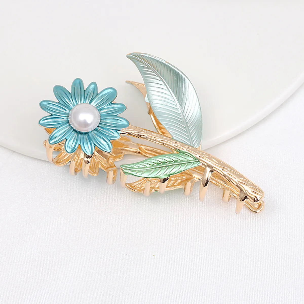 Alloy Hairpin Women'S Shark Clip Oversized Flower Flower Paint Tulip Shark Clip Hair Accessories High-Grade Grab Clip