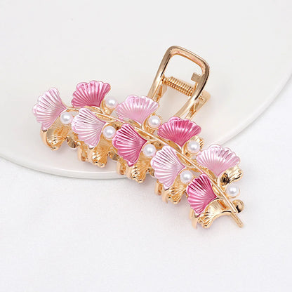 Alloy Hairpin Women'S Shark Clip Oversized Flower Flower Paint Tulip Shark Clip Hair Accessories High-Grade Grab Clip