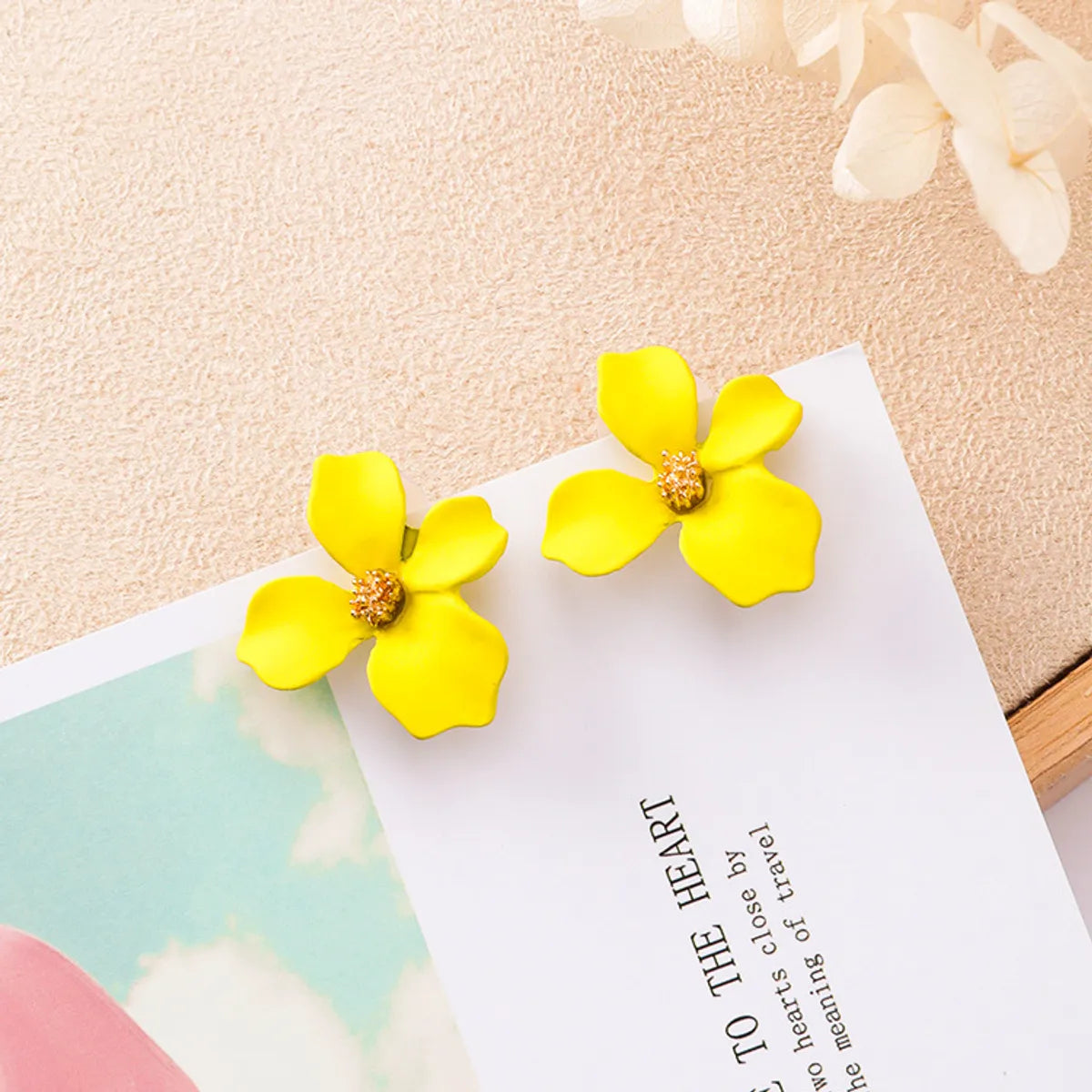 Flower Plating Alloy No Inlaid Earrings