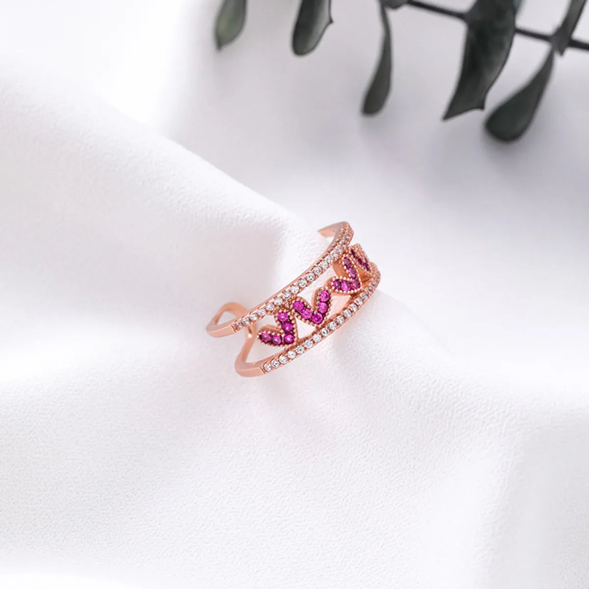 Alloy Korea Sweetheart Ring  (h7316 Rose Alloy) Nhms1197-h7316-rose-alloy