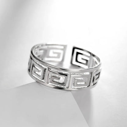 Alloy Simple Geometric Ring  (Alloy) Nhlj3970-Alloy