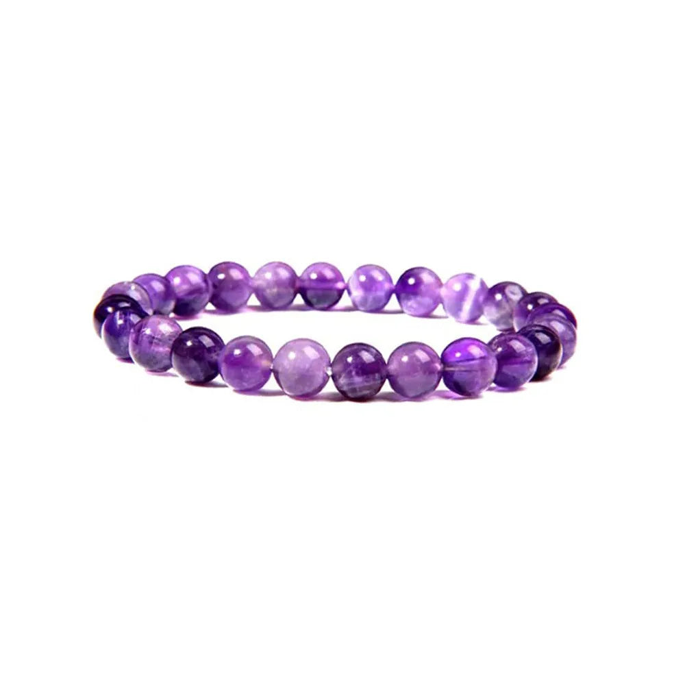 Explosions 8mm Natural Gem Bracelet For Men And Women Outdoor Yoga Elastic Bracelet Beads Agate Bracelet