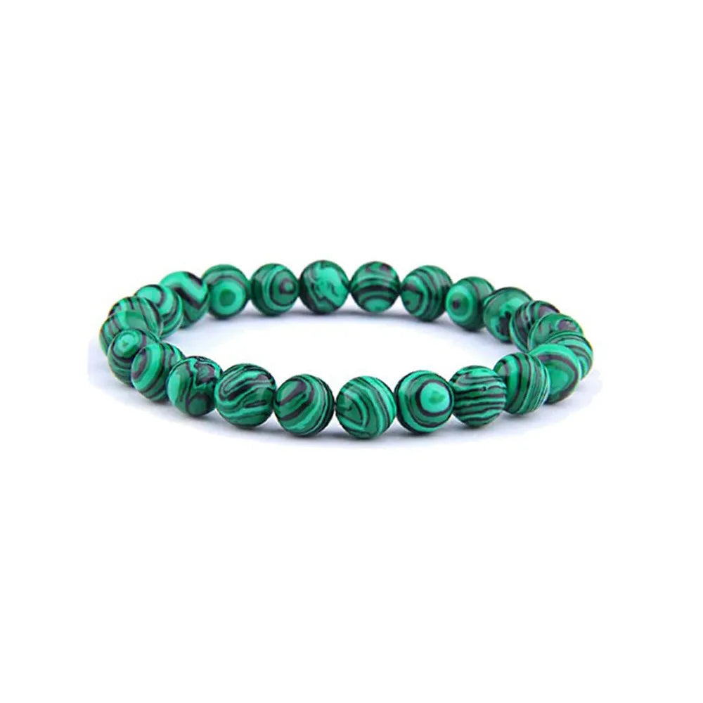 Explosions 8mm Natural Gem Bracelet For Men And Women Outdoor Yoga Elastic Bracelet Beads Agate Bracelet