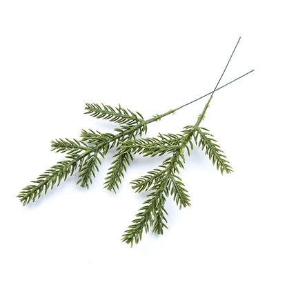 Hot Sale 17cm Stereo 7 Fork Pine Branches Simulation Plant  Christmas Pine Needle Branches Christmas Wreath Accessories