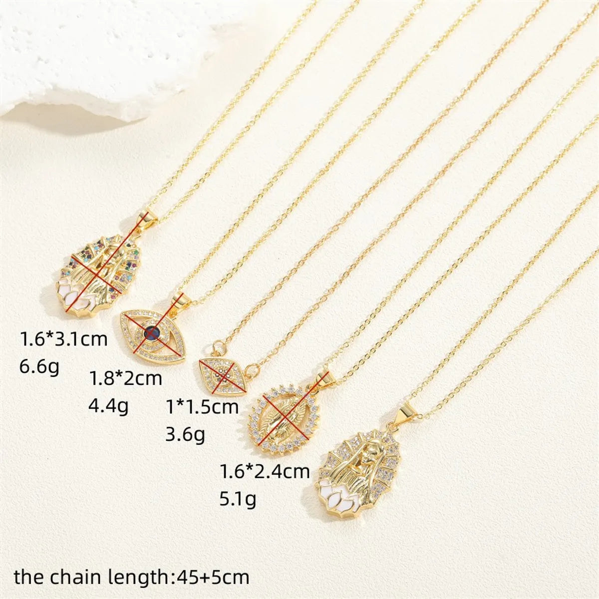 New Devil's Eye Zircon Pendant Necklace  Hot Selling Simple Retro Virgin Drop Necklace