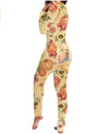 New Popular  Halloween Printed Long-Sleeved Trousers One-Piece Adult Home Wear For Women