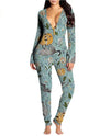 New Popular  Halloween Printed Long-Sleeved Trousers One-Piece Adult Home Wear For Women