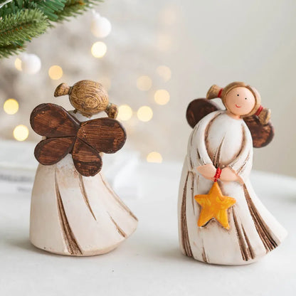 American Idyllic Resin Angel Handmade Painting Ornaments