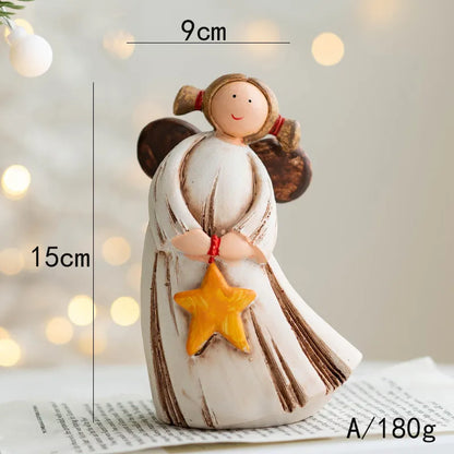 American Idyllic Resin Angel Handmade Painting Ornaments