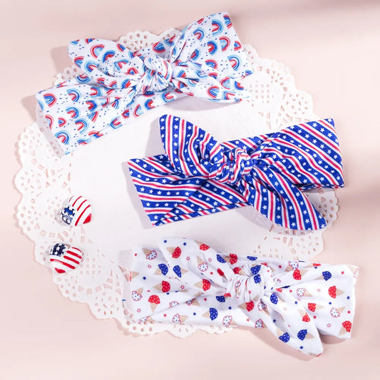 American Independence Day Children'S Elastic Print Bunny Ears Star Headband