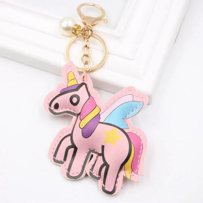 Animal Pegasus  Leather Bag Key Chain Pendant Bag Pendant Keychain