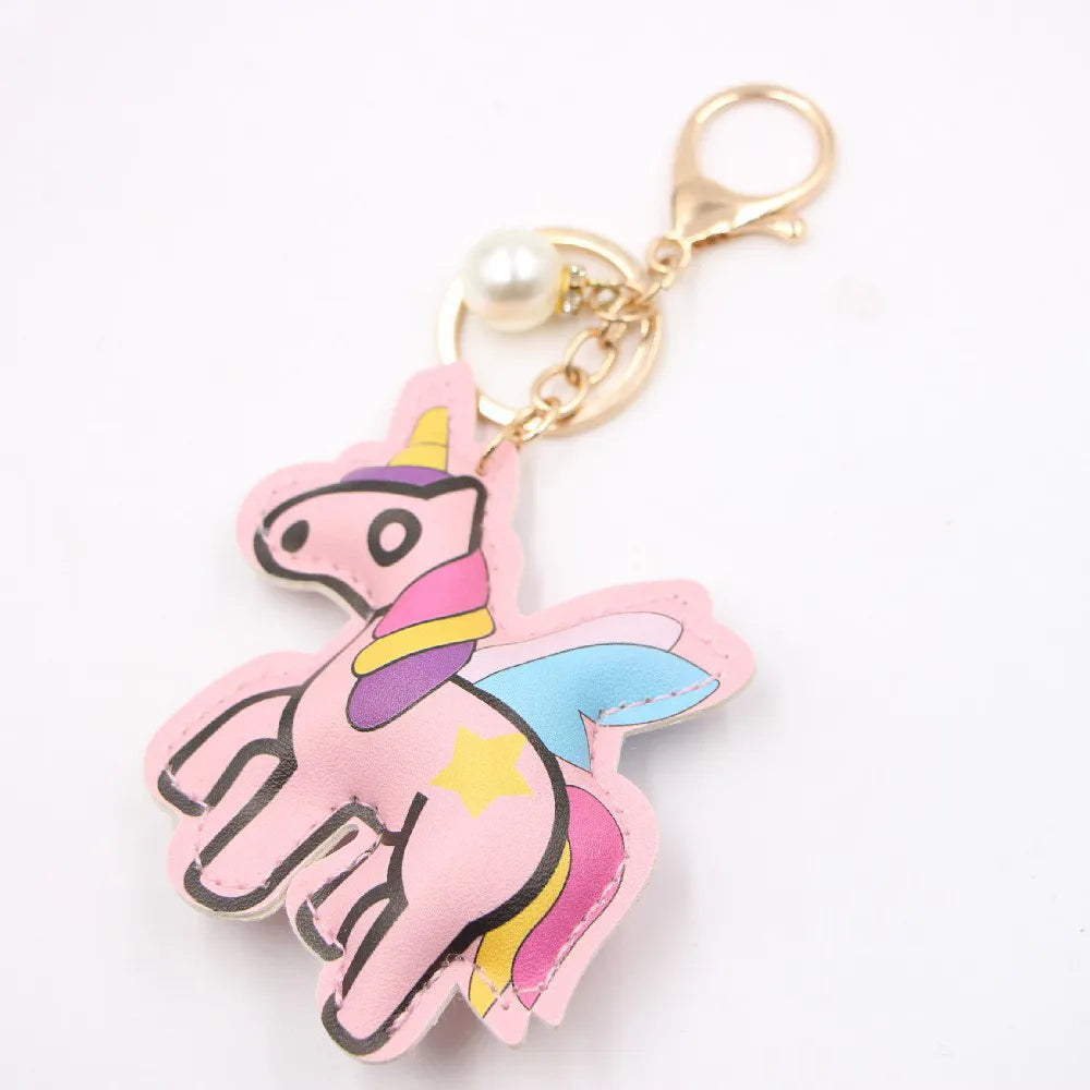 Animal Pegasus  Leather Bag Key Chain Pendant Bag Pendant Keychain