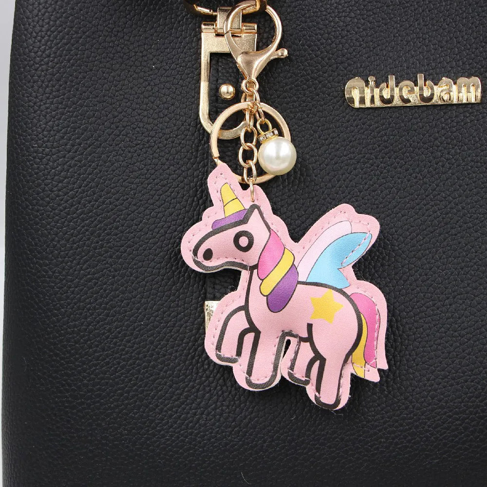 Animal Pegasus  Leather Bag Key Chain Pendant Bag Pendant Keychain