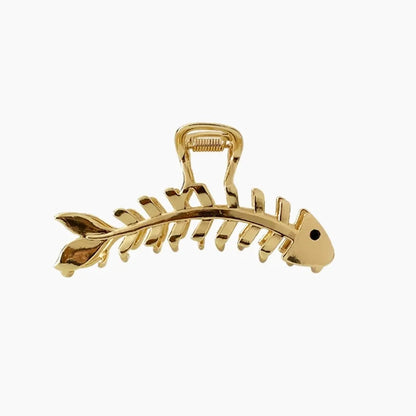 Artistic Fish Bone Alloy Plating Hair Claws