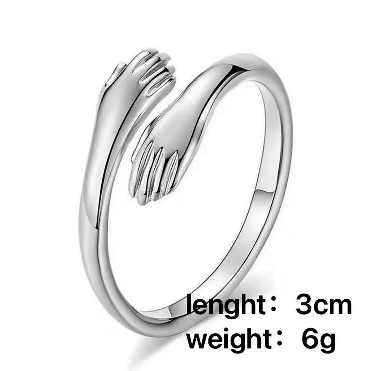 Artistic Hand Alloy Women'S Open Rings