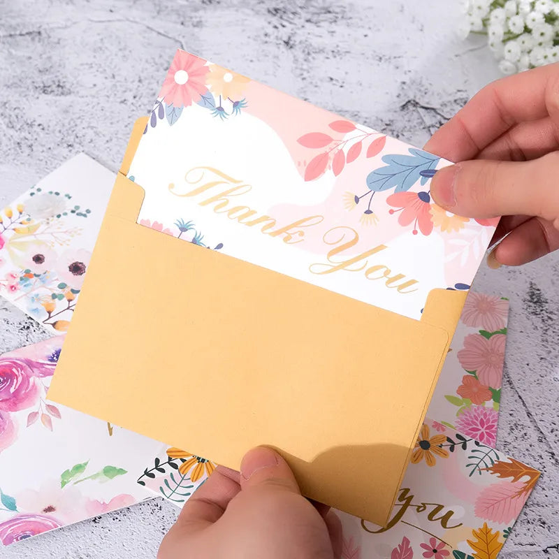 Artistic Letter Flower Paper Festival Card