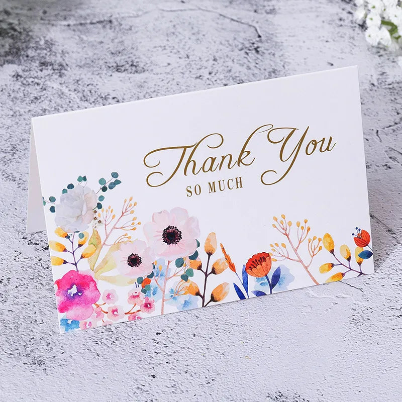 Artistic Letter Flower Paper Festival Card