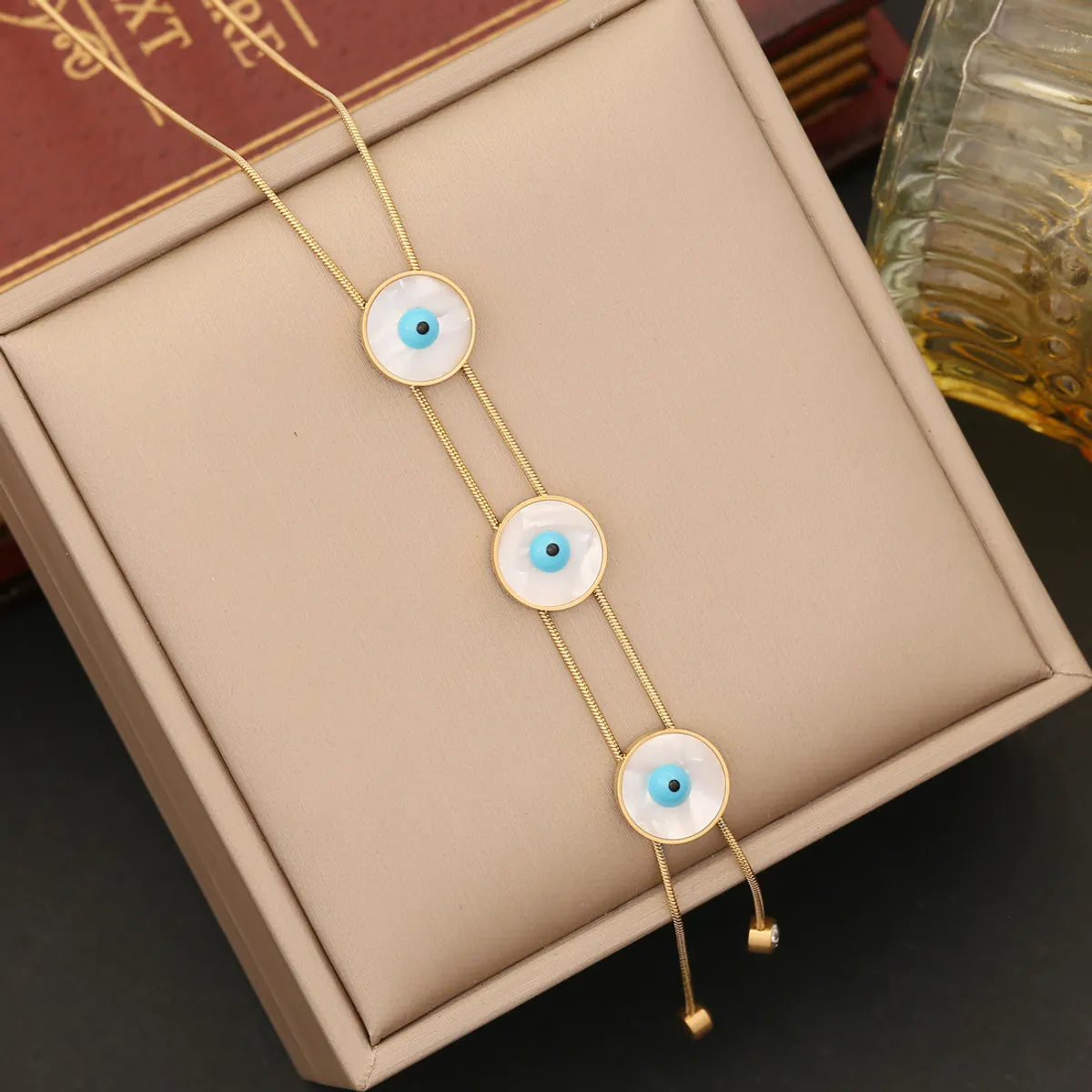 Wholesale Artistic Round Eye Stainless Steel Enamel Bracelets Earrings Necklace