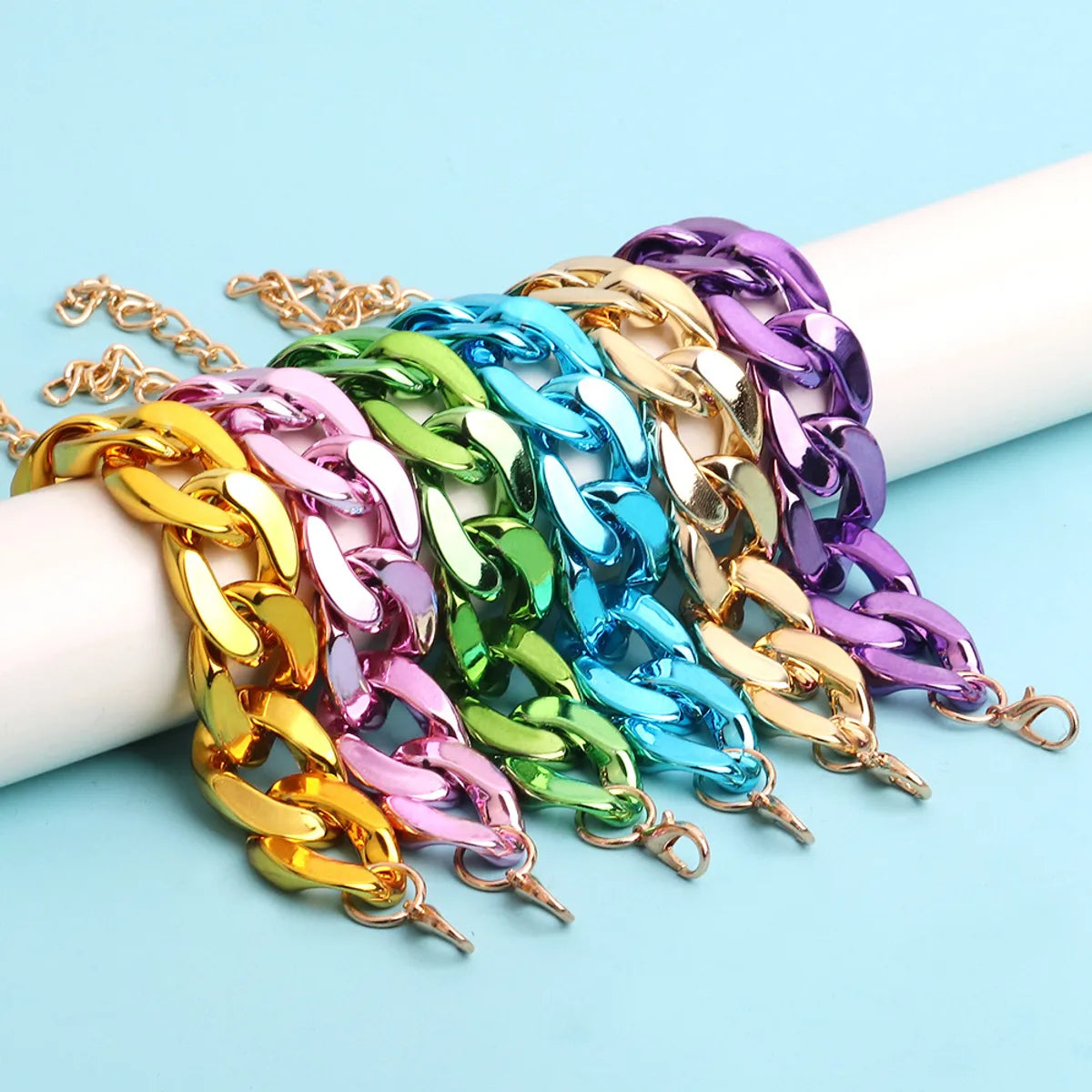 Artistic Solid Color Arylic Wholesale Bracelets