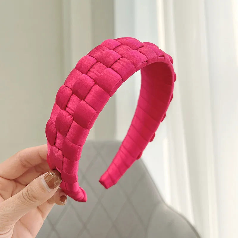 Artistic Solid Color Lingge Cloth Hair Band