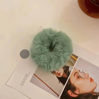 Autumn And Winter Plush Candy Color Hair Ring Women'S Soft Waxy Hair Rope Girl'S Head Rope Hair Strap Sweet Hair Accessories