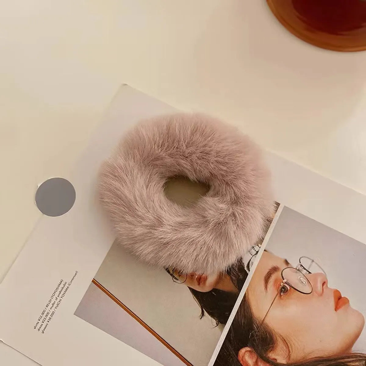 Autumn And Winter Plush Candy Color Hair Ring Women'S Soft Waxy Hair Rope Girl'S Head Rope Hair Strap Sweet Hair Accessories