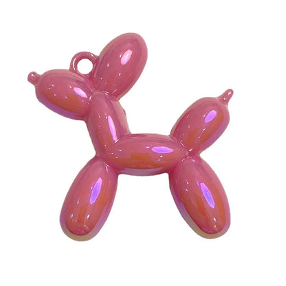 Balloon Dog Acrylic Handmade DIY Hanging Hole Car Hanging Pendant Jewelry Accessories Internet Red Onion Powder Dazzle White Mobile Phone Chain Material