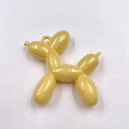 Balloon Dog Acrylic Handmade DIY Hanging Hole Car Hanging Pendant Jewelry Accessories Internet Red Onion Powder Dazzle White Mobile Phone Chain Material