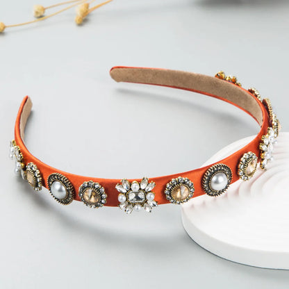 Baroque Butterfly Rhinestone Pearl Headband Female Simple Headband