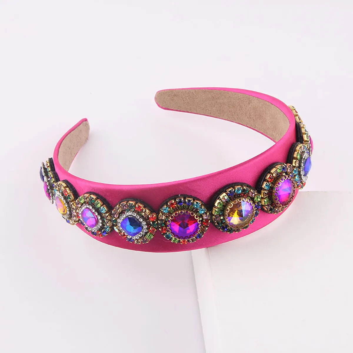 Baroque Color Rhinestone Wide Brim Headband