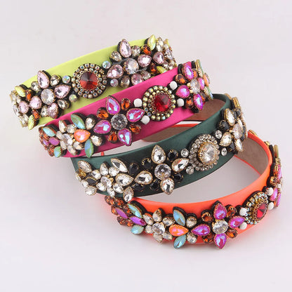 Baroque Colorful Rhinestone Headband Wholesale