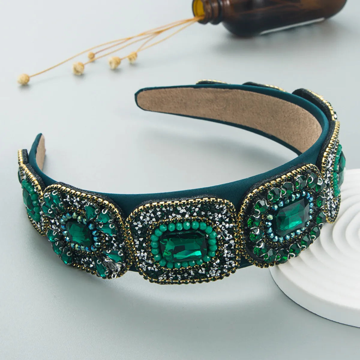 Baroque Fashion New Bright Crystal Wide Brim Hairband