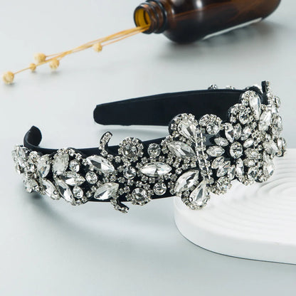 Baroque Palace Style Retro Shiny Glass Drill Headband Wholesale