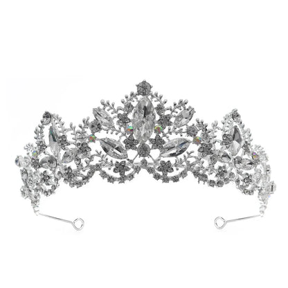 Baroque  Prom Crown Rhinestone Pearl Headband