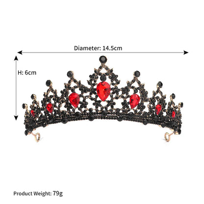 Baroque  Prom Crown Rhinestone Pearl Headband